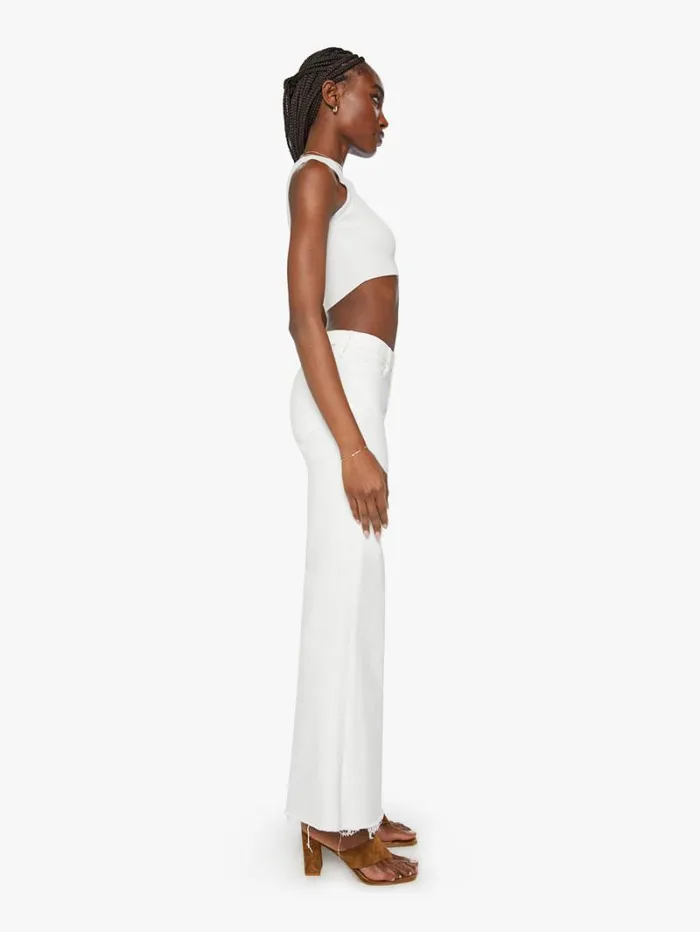 Women Wide Leg Mother Denim The Roller Fray Wash Fairest Of Them All