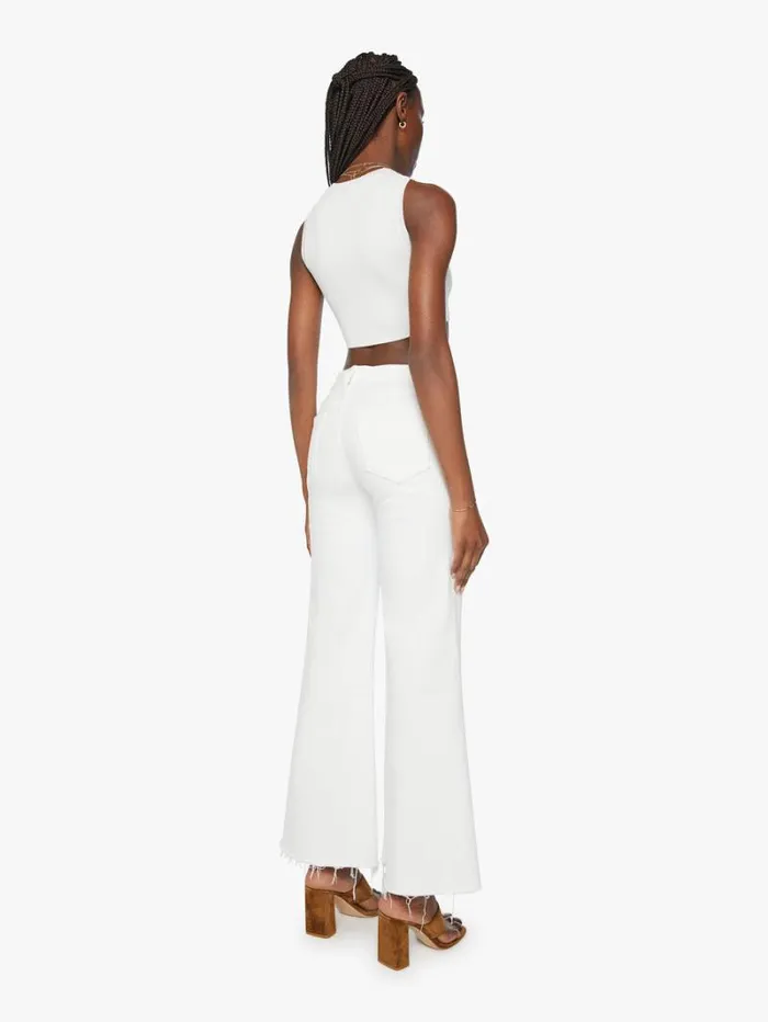 Women Wide Leg Mother Denim The Roller Fray Wash Fairest Of Them All