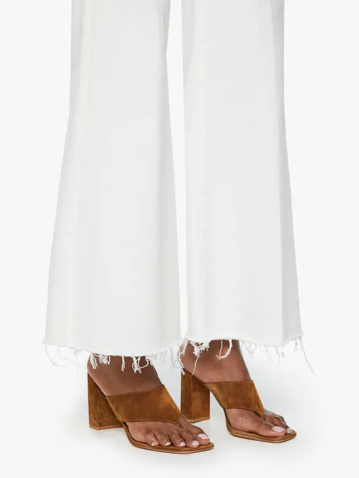 Women Wide Leg Mother Denim The Roller Fray Wash Fairest Of Them All
