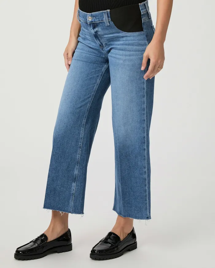 Women Wide Leg PAIGE Anessa Maternity Wide Leg Jean 8211 Rock Show Distressed Women Wide Leg PAIGE Anessa Maternity Wide Leg Jean 8211 Rock Show Distressed