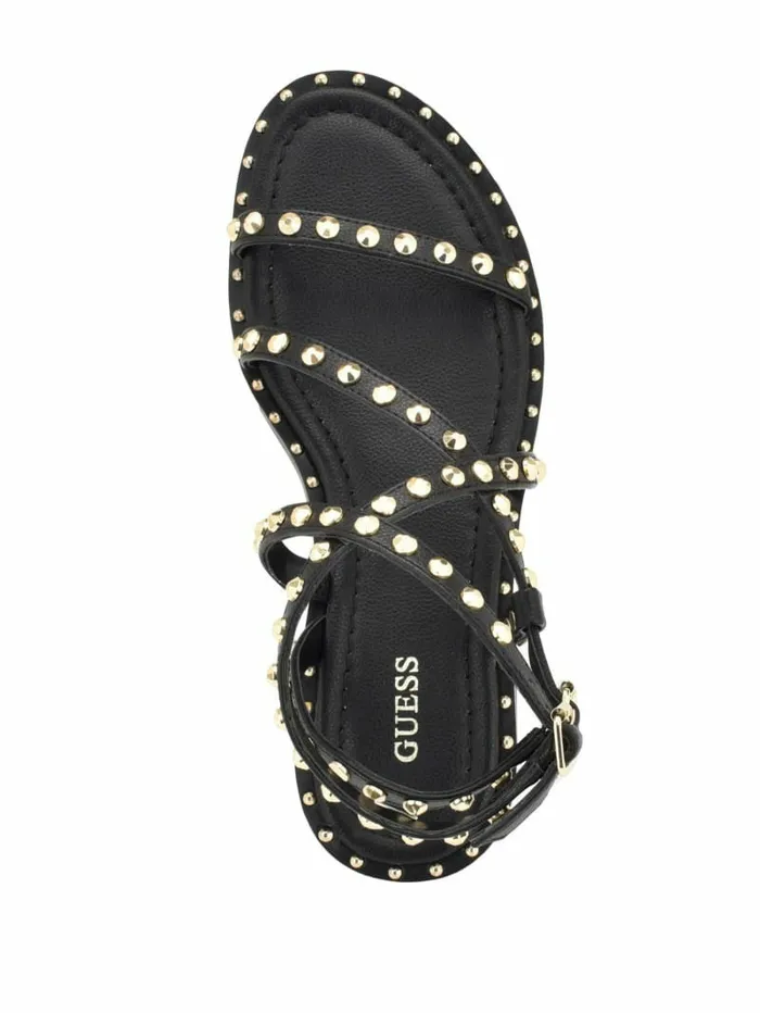 Women Yamara Studded Strappy Gladiator Sandals Black 001 Sandals GUESS Women Yamara Studded Strappy Gladiator Sandals Black 001 Sandals GUESS