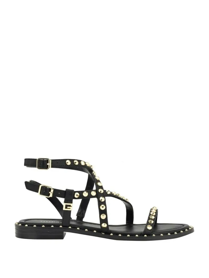 Women Yamara Studded Strappy Gladiator Sandals Black 001 Sandals GUESS Women Yamara Studded Strappy Gladiator Sandals Black 001 Sandals GUESS