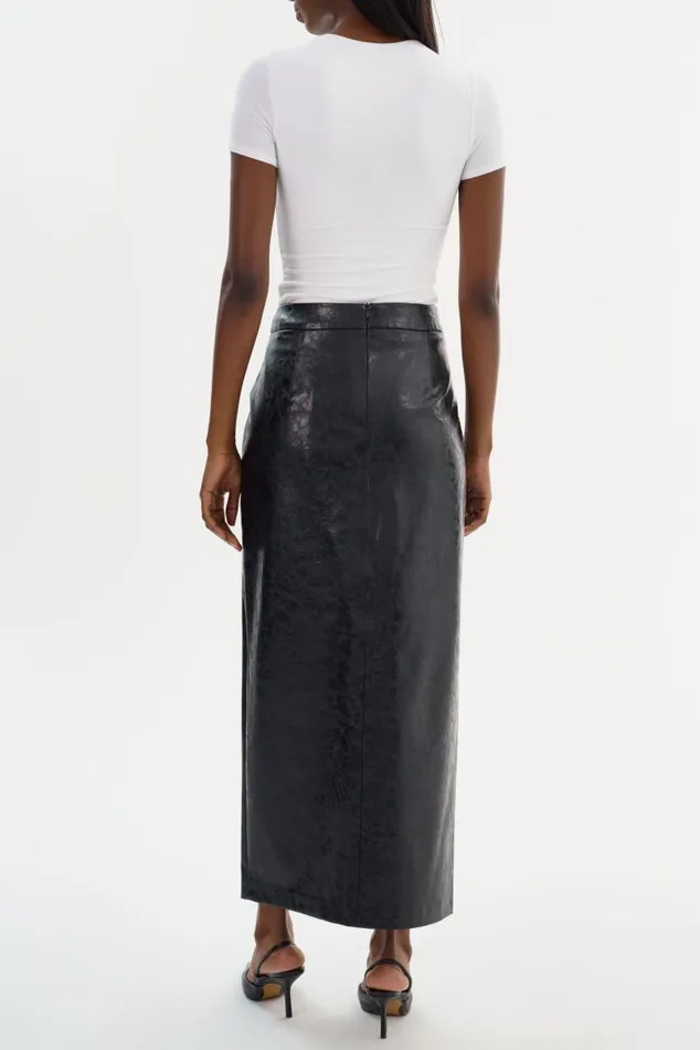 Women YVETTE Faux Leather Maxi Skirt Black LAMARQUE Skirts Women YVETTE Faux Leather Maxi Skirt Black LAMARQUE Skirts