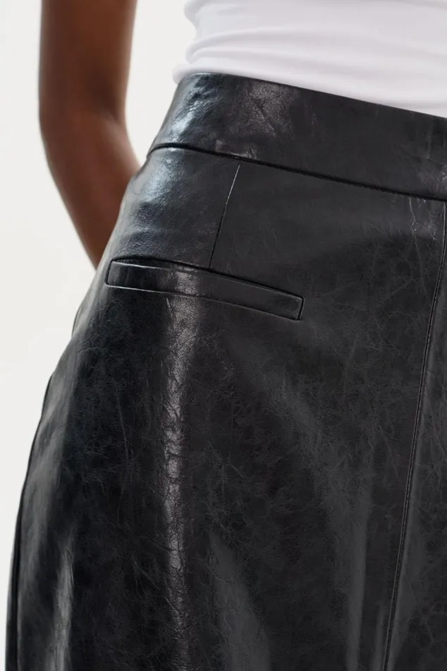Women YVETTE Faux Leather Maxi Skirt Black LAMARQUE Skirts Women YVETTE Faux Leather Maxi Skirt Black LAMARQUE Skirts