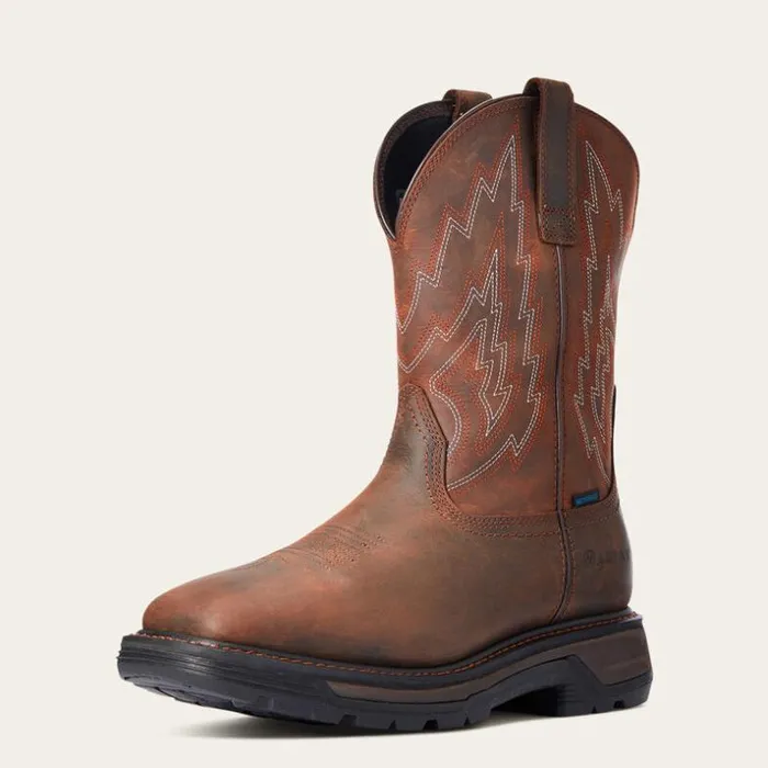 Work Boots Men Ariat Big Rig Waterproof Work Boot Dark Brown