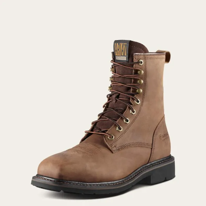 Work Boots Men Ariat Cascade 8034 Wide Square Toe Steel Toe Work Boot Alamo Brown