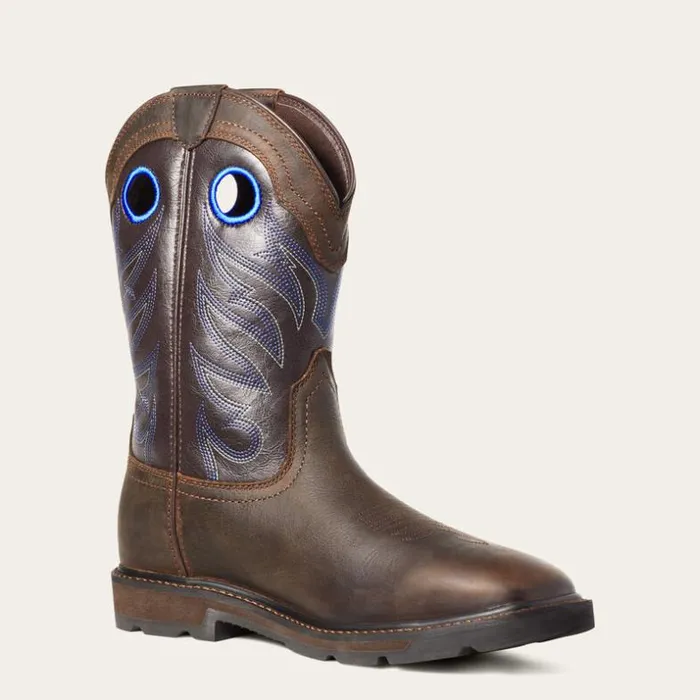 Work Boots Men Ariat Groundwork Waterproof Work Boot Dark Brown