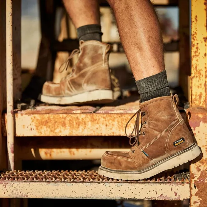 Work Boots Men Ariat Rebar Wedge Moc Toe 6034 Waterproof Composite Toe Work Boot Aged Honey Work Boots Men Ariat Rebar Wedge Moc Toe 6034 Waterproof Composite Toe Work Boot Aged Honey