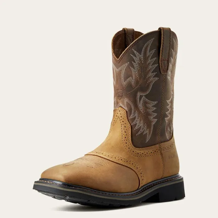 Work Boots Men Ariat Sierra Wide Square Toe Work Boot Aged Bark