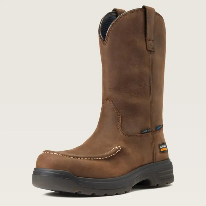 Work Boots Men Ariat Turbo Moc Toe Waterproof Carbon Toe Work Boot Mocha