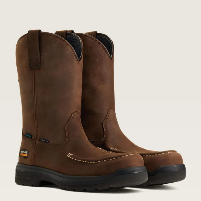 Work Boots Men Ariat Turbo Moc Toe Waterproof Carbon Toe Work Boot Mocha Work Boots Men Ariat Turbo Moc Toe Waterproof Carbon Toe Work Boot Mocha