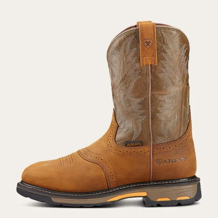 Work Boots Men Ariat WorkHog Pullon Work Boot Aged Bark Work Boots Men Ariat WorkHog Pullon Work Boot Aged Bark