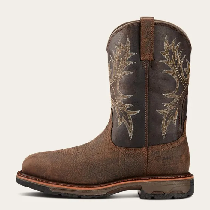 Work Boots Men Ariat WorkHog Waterproof Composite Toe Work Boot Bruin Brown Work Boots Men Ariat WorkHog Waterproof Composite Toe Work Boot Bruin Brown