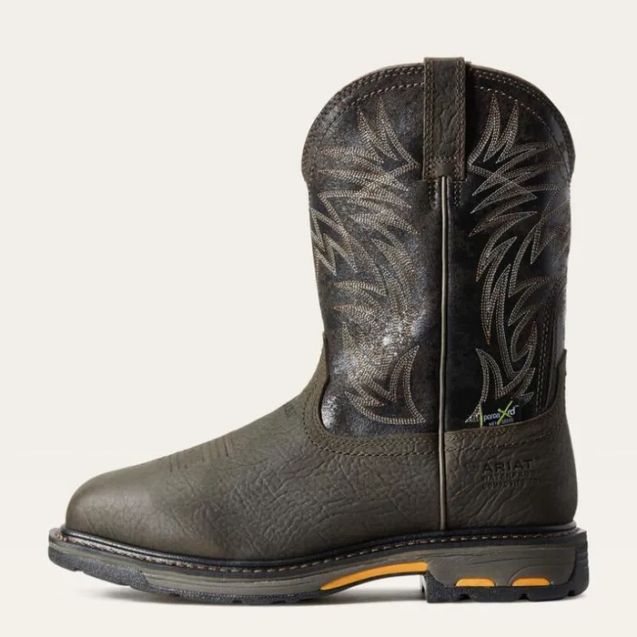 Work Boots Men Ariat WorkHog Wide Square Toe MetGuard Waterproof Composite Toe Work Boot Bruin Brown Work Boots Men Ariat WorkHog Wide Square Toe MetGuard Waterproof Composite Toe Work Boot Bruin Brown